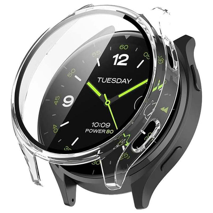 Funda Pc + Cristal Templado Xiaomi Watch 2 Transparente