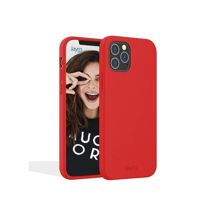 Funda Premium De Silicona Y Microfibra Para Apple Iphone 12 Pro Max (6.7) Rojo - Jaym® Classic® **