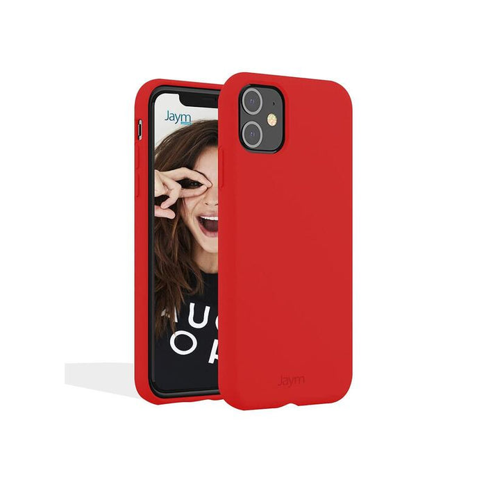Funda Premium De Silicona Y Microfibra Para Apple Iphone 13 Pro Rojo - Jaym® Classic® **