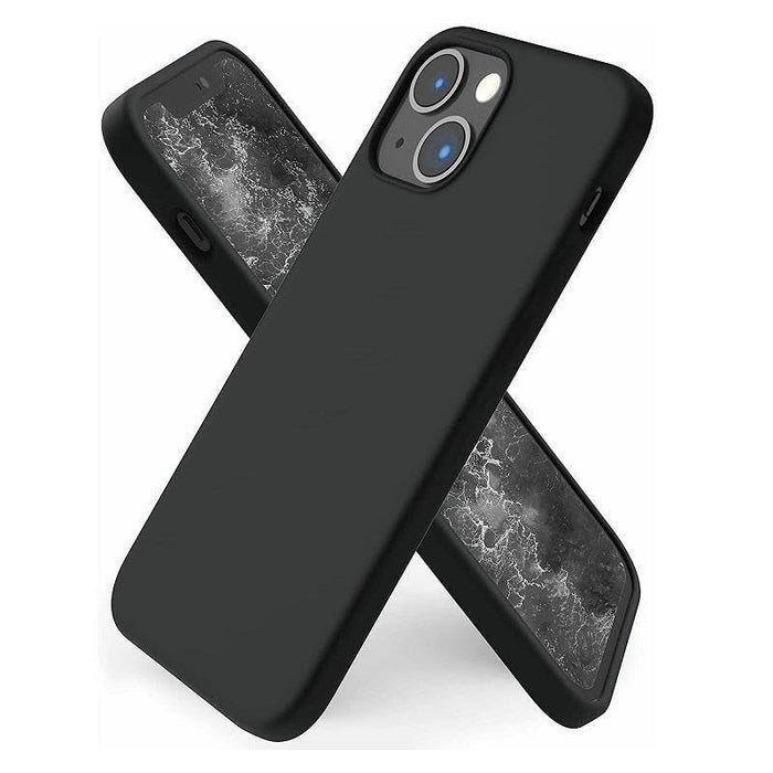 Funda Premium De Silicona Y Microfibra Para Apple Iphone 15 Negro - Bulk