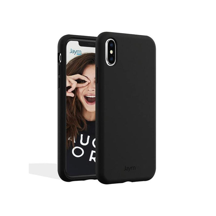 Funda Premium De Silicona Y Microfibra Para Apple Iphone X / Xs Negra - Jaym® Classic® **
