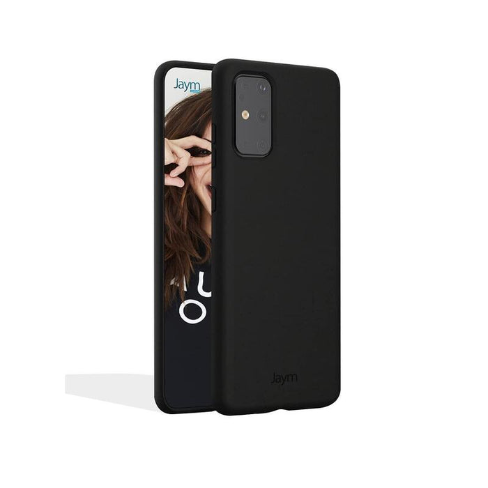 Funda Premium De Silicona Y Microfibra Para Samsung Galaxy A21s Negra - Jaym® Classic® **