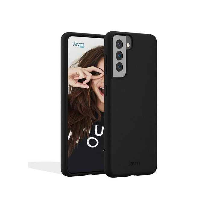 Funda Premium De Silicona Y Microfibra Para Samsung Galaxy S21 Fe Negra - Jaym® Classic® **
