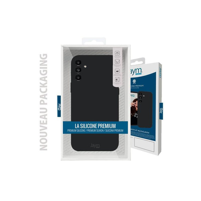 Funda Premium De Silicona Y Microfibra Para Samsung Galaxy S23 Fe Negro - Jaym® Classic® **