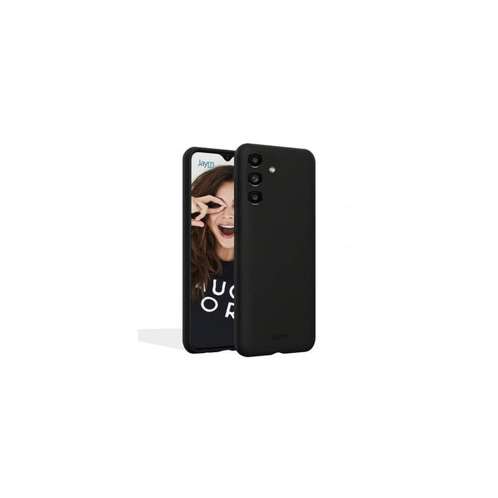Funda Premium De Silicona Y Microfibra Para Samsung Galaxy S23 Negro - Jaym® Classic® **