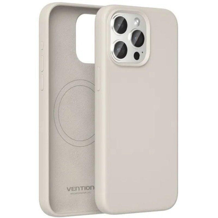 Funda Silicona Con Magsafe Vention Kufm0-10 Compatible Con Iphone 15 Gris Grava