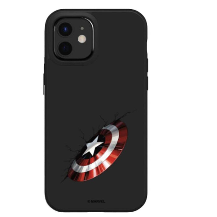 Funda Solidsuit Para Apple Iphone 13 - Negro - Marvel - Captain America S Shield - Rhinoshield(Tm) **