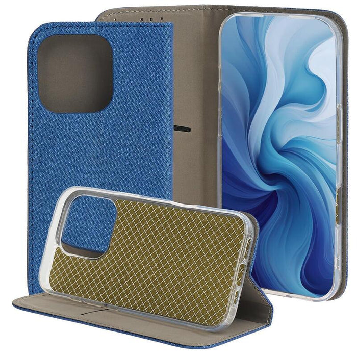 Funda Tipo Libro Con Soporte Magnética Azul Compatible Apple Iphone 16 Pro - Jaym®