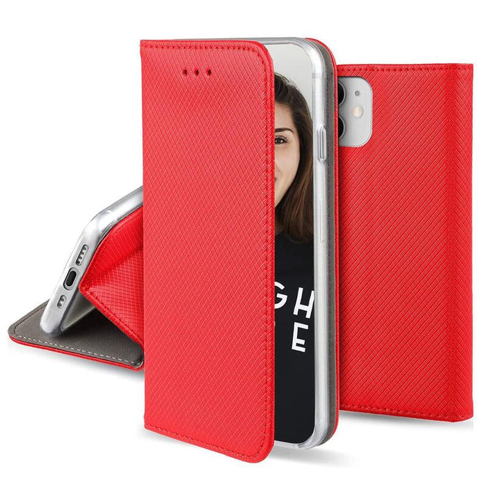 Funda Tipo Libro Con Soporte Magnética Rojo Compatible Samsung Galaxy S25 Plus - Jaym®