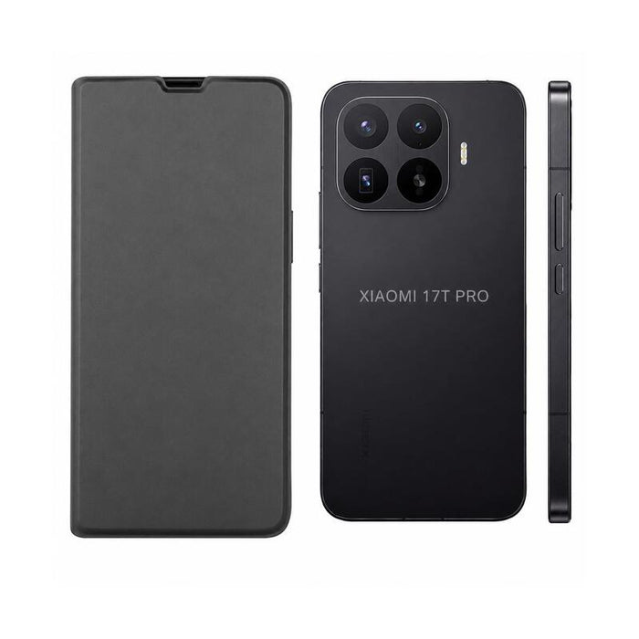 Funda Tipo Libro Con Soporte Soft Touch Negro Compatible Xiaomi 17t Pro - Jaym®