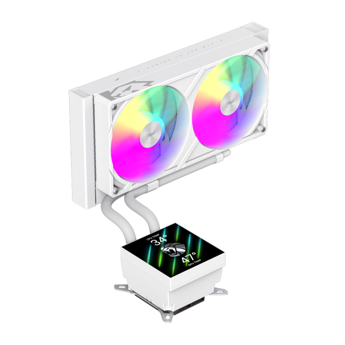 Gamemax  Cpu Liquid Cooler  Glacier 240 Lcd  White