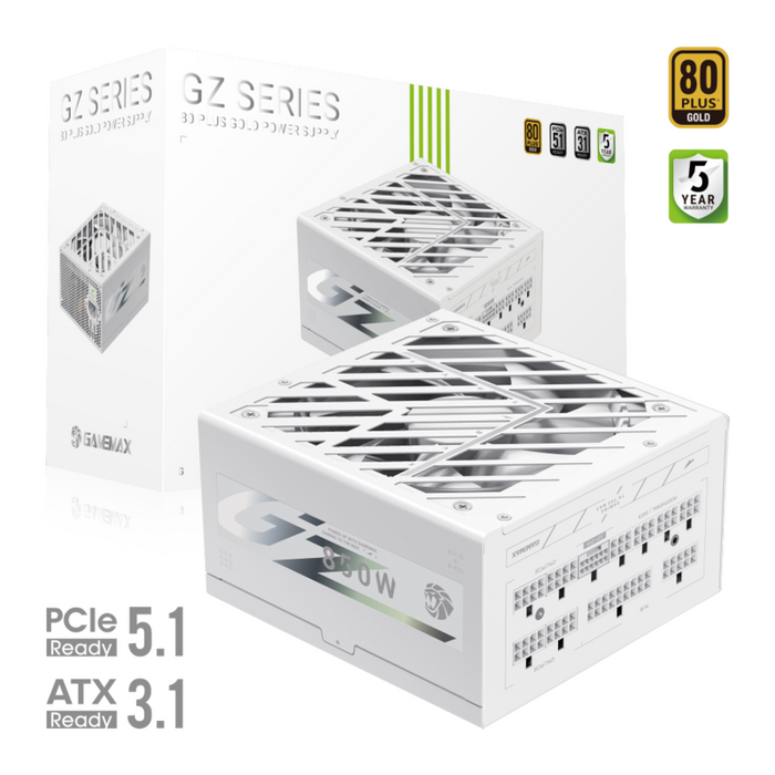 Gamemax  Psu  Gz 850g Wh  850w  Gold  Full Modular  White