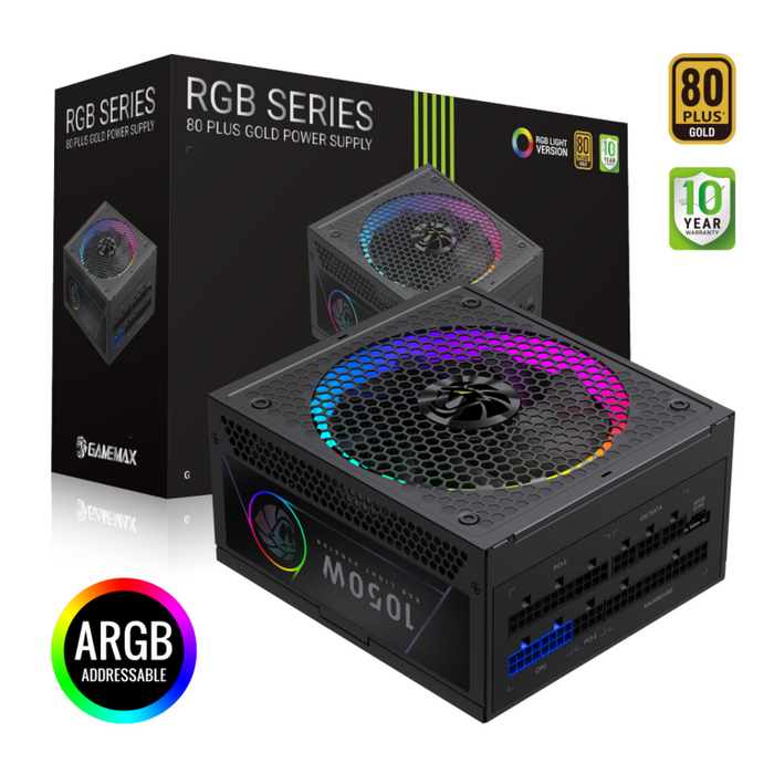 Gamemax  Psu  Rgb 1050g  1050w  Gold  Full Modular