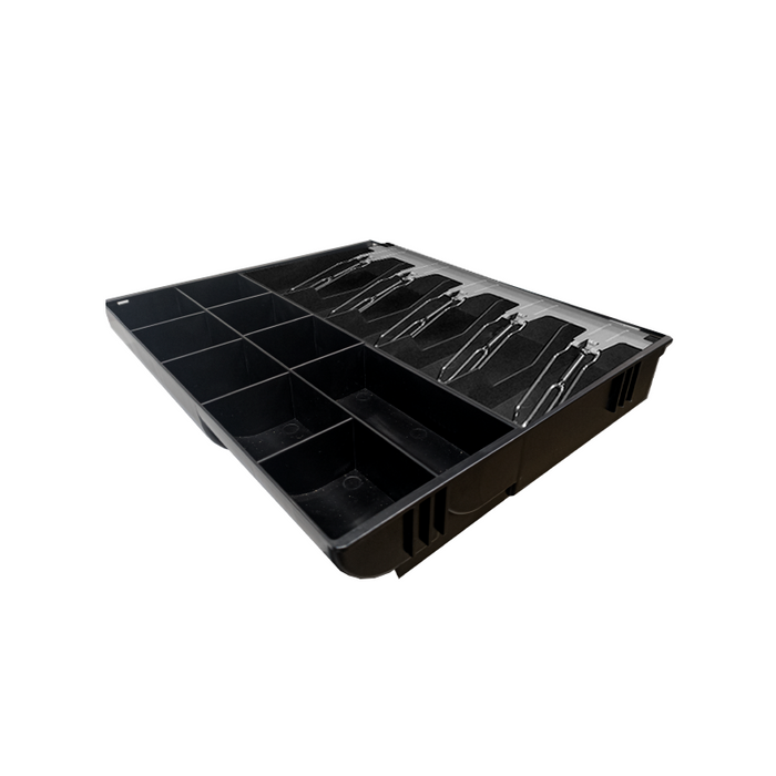 Gaveta Para Cajón Cr-4100, Con 9 Monederos Y 5 Compartimentos De Billetes. Pisabilletes Metálico.