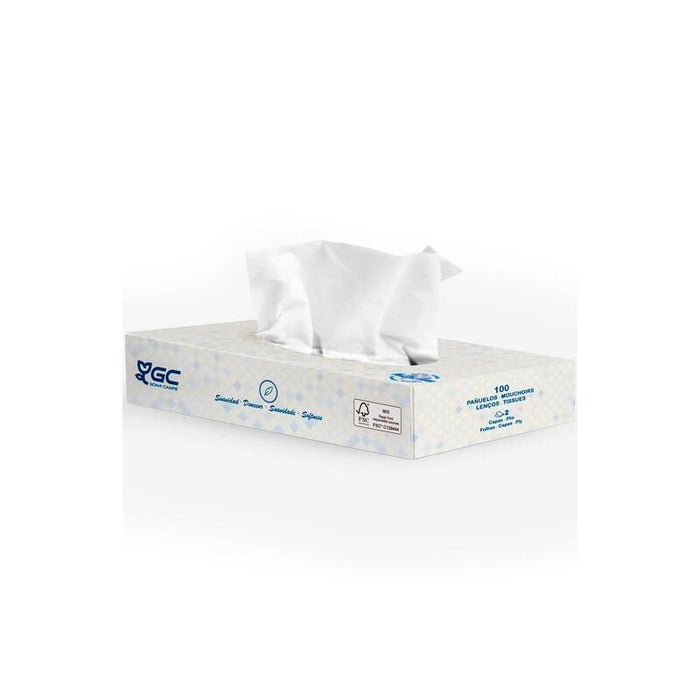 Gc Pañuelos Faciales  2 Capas Caja 100u Blanco