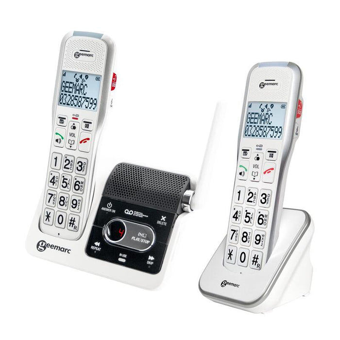 Geemarc Amplidect 595-2 U.L.E Duo Schnurloses Telefon Mit 2 Mobilteile
