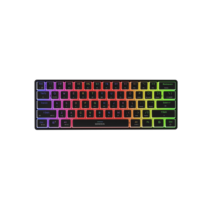 Genesis Thor 660 G2 Rgb Mechanical Gaming Keyboard, Gateron Brown Switch, Us Layout, Wireless, Black