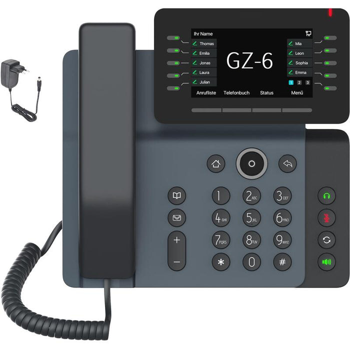 Gequdio Ip Teléfono Gz-6 Con Fuente De Alimentación - Con Wlan Y Bluetoot