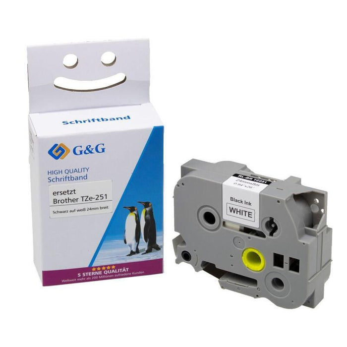 G&G Cinta Para Etiquetadora Compatible Con Brother Tze-251