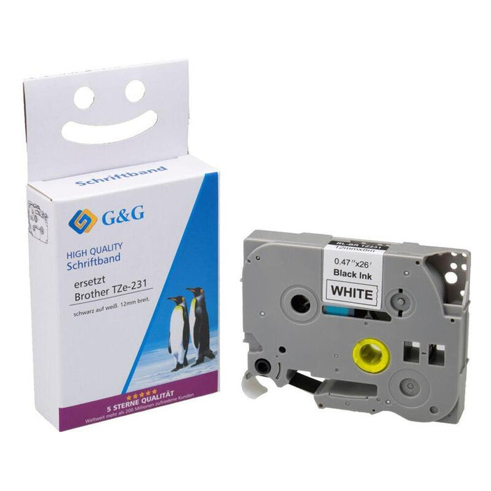 G&G Schriftband Compatible Con Brother Tze-231