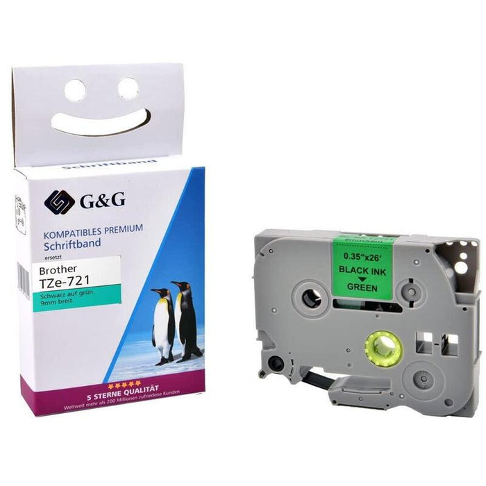 G&G Schriftband Compatible Con Brother Tze-721