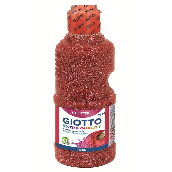Giotto Témpera Glitter Rojo Botella 250 Ml