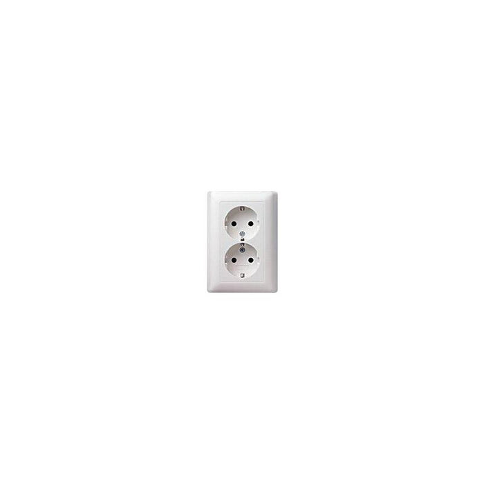 Gira 078803 Doble-Schuko-Toma De Corriente Standard 55 Steckk. O.Kralle Blanco Puro