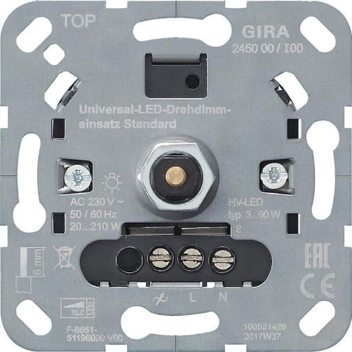Gira 245000 Uni-Led-Drehdimmeins. Standard Inserto