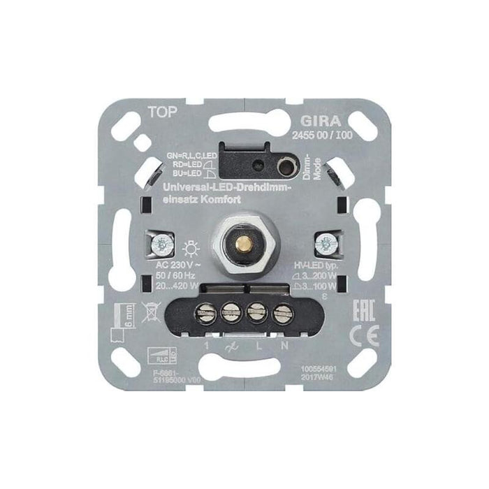 Gira 245500 Uni-Led-Drehdimmeins. Komfort Einsatz
