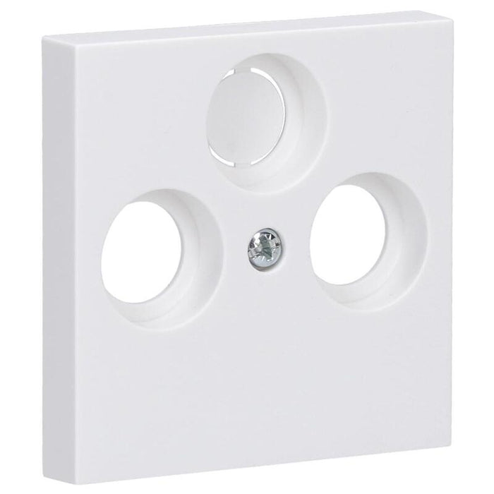 Gira - System 55 - Cubierta Para Koaxial-Antena Toma De Corriente *Blanco Puro Satinado*