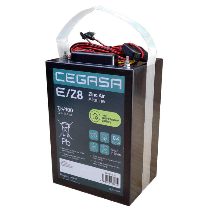 Global Bat-7.5v400-Dc-Ez8-V Batería De Zinc-Aire 7.5v-400 (7.5v/2150wh) - Modelo Vertical. Triple Conector Dc: Jack, Mini Usb Y Mólex. Hasta 6/8 Meses*