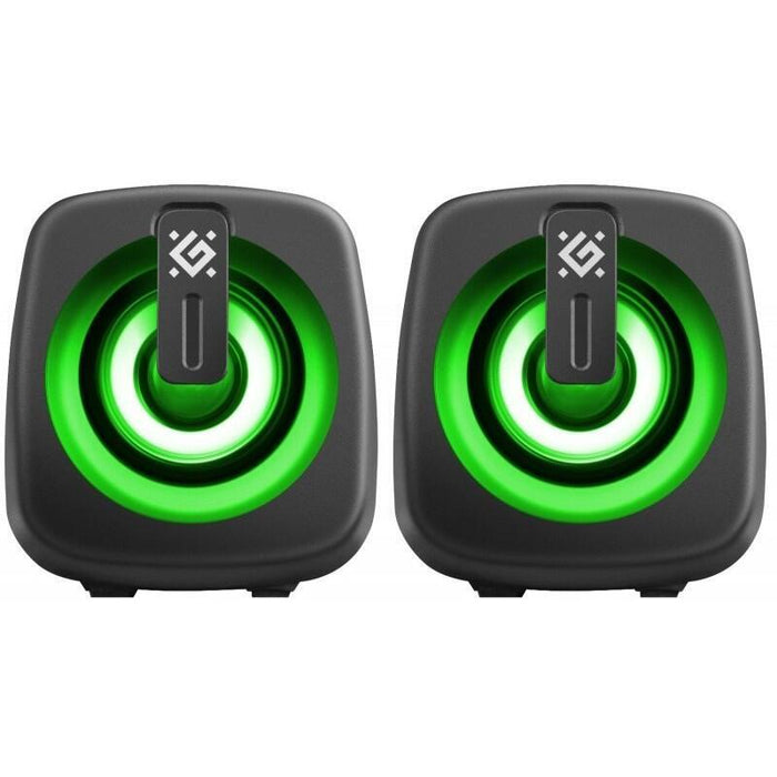 Glosniki Komputerowe J1 2.0 6w Led Usb Czarne