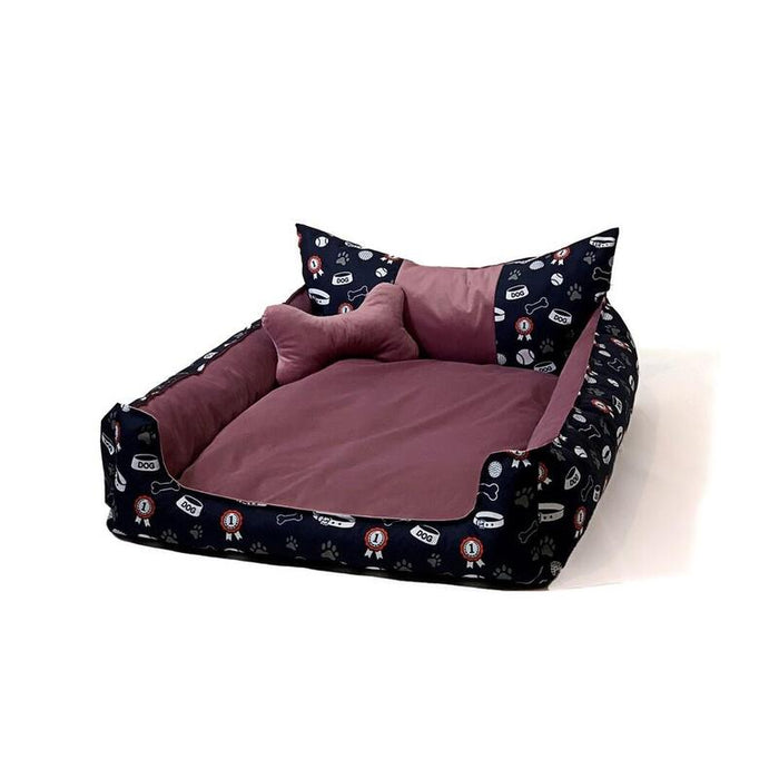Go Gift Cama Para Perros Y Gatos Xl - Rosa - 100x80x18 Cm