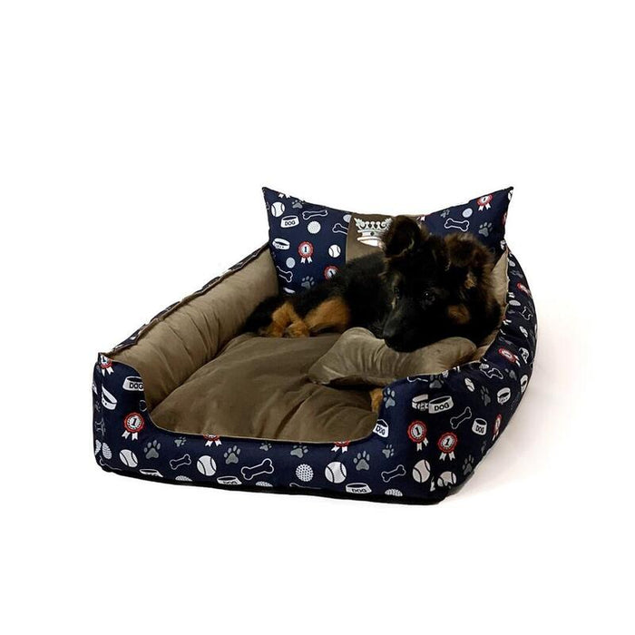 Go Gift Cama Para Perros Y Gatos Xxl - Marrón - 110x90x18 Cm