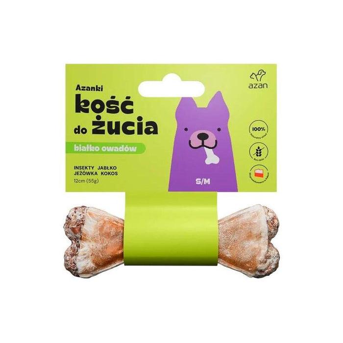 Golosina Para Perros Azanki Hueso Con Insectos Y Coco S/M  12 Cm