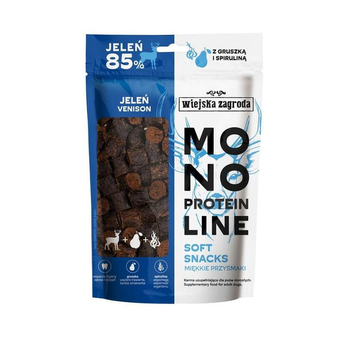 Golosina Para Perros Wiejska Zagroda Línea Monoproteica Snacks Blandos Ciervo  115g