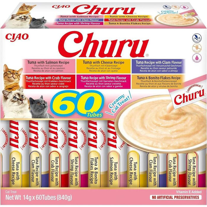 Goma Para Gatos Inaba Churu Variety Box Tuna  60 X 14g