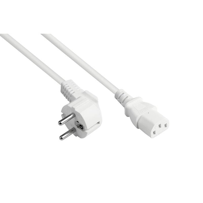 Good Connections Schutzkontakt-Mecker Gew.- C13 Blanco 15m