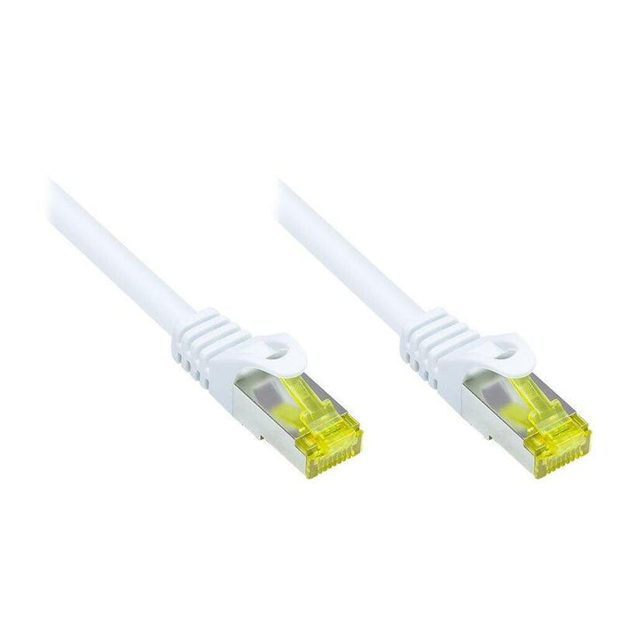 Goodconnections Rj45 Cable De Red Mit Cat. 7 Rohcable Und Rastnasenschutz (), S Ftp, Pimf, Halogenfrei, 500mhz, Ofc, Weiss, 5m,