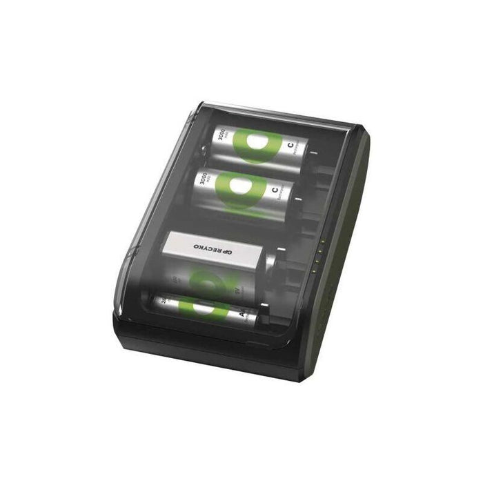 Gp Battery Charger B361 With 4 Channels, 2600 Mah, 2.8v, Black Eu