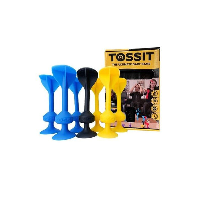 Juego De Dardos Con Ventosas De Silicona Tossit Set Inicial  Azul Y Amarillo