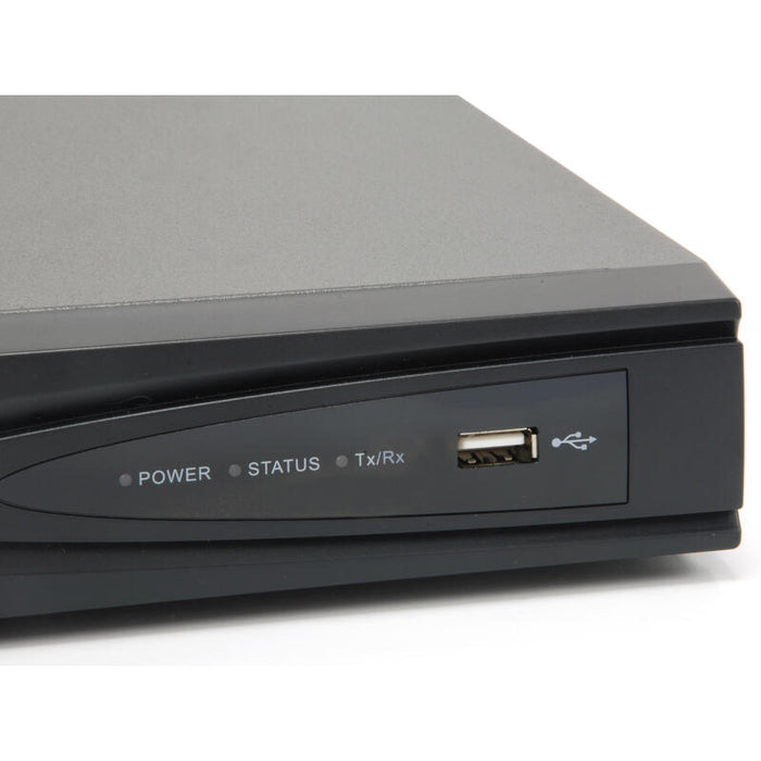 Grabador De Video Level One 4 Canales 4 Puertos Red Poe H.265 Negro Nvr-0504