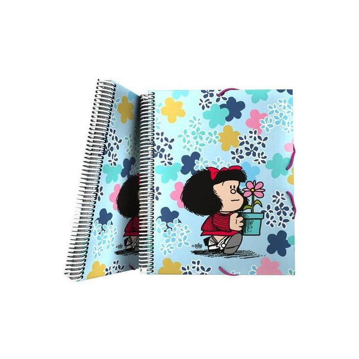 Grafoplás Carpeta 30 Fundas Espiral Maxiplás A4 C/Sobre Cierre C/Goma Mafalda 24 Lively