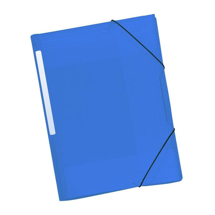 Grafoplás Carpeta Colorgraf 3 Solapas Pp Translúcido Gomas Folio Azul
