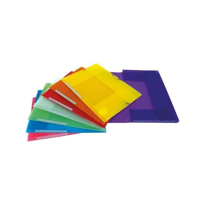 Grafoplás Carpeta Colorgraf 3 Solapas Pp Translúcido Gomas Folio Violeta
