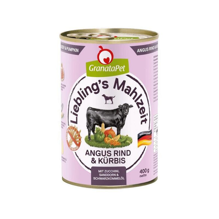 Granatapet Liebling'S Mahlzeit Angus Beef & Pumpkin - Comida Húmeda Para Perros - 800g
