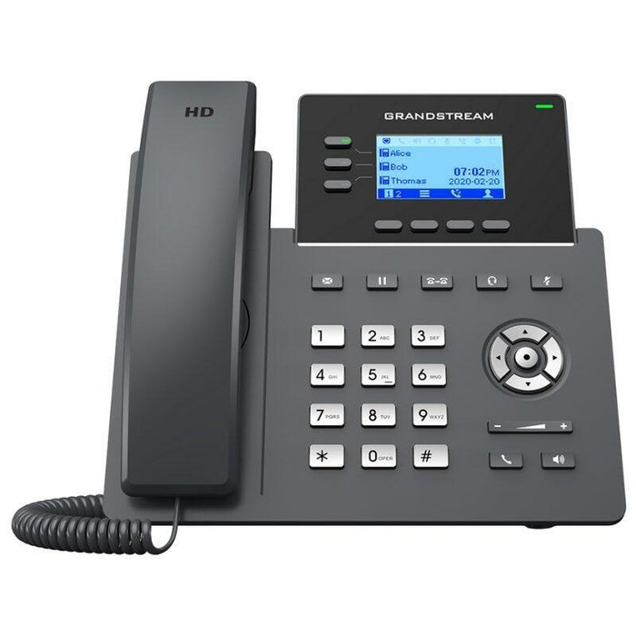 Grandstream Grp2603p [Telefono Voip - Grafico De 2,48 "132 X 64, 6 Cuentas Sip, 2 Rj45 10/100/1000 Mbps, Poe]