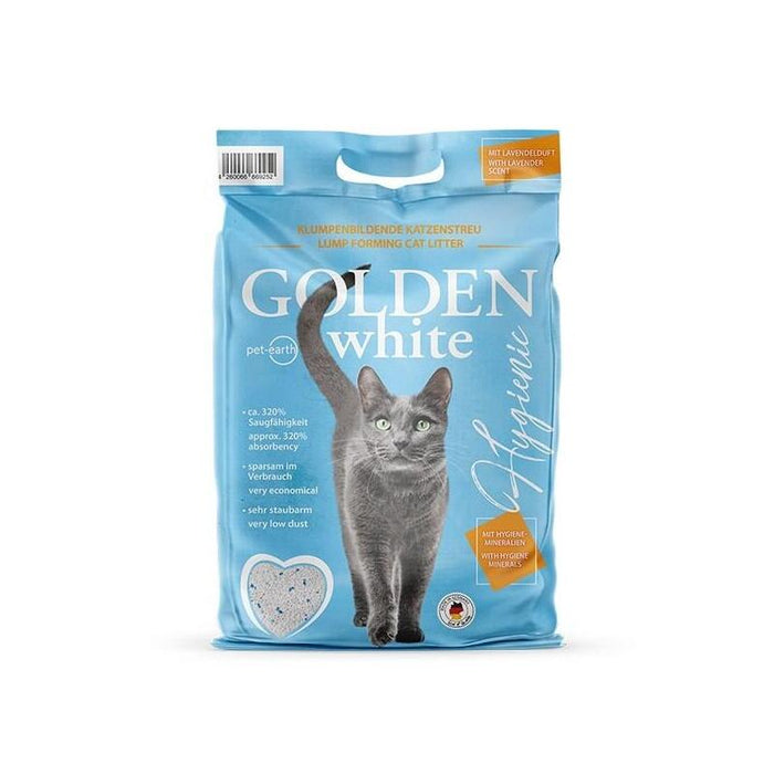 Grano De Bentonita Blanco Gris Dorado Para Gatos 7kg