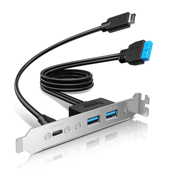 Graugear Multi Pci Panel 1x Usb-C, 2x Usb-A
