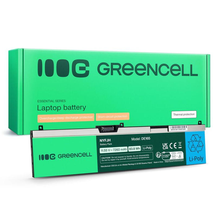 Green Cell Battery Nyfjh-6c 0nyfjh 0ry3f9 0vrx0j For Dell Precision 15 7530 7540 7740